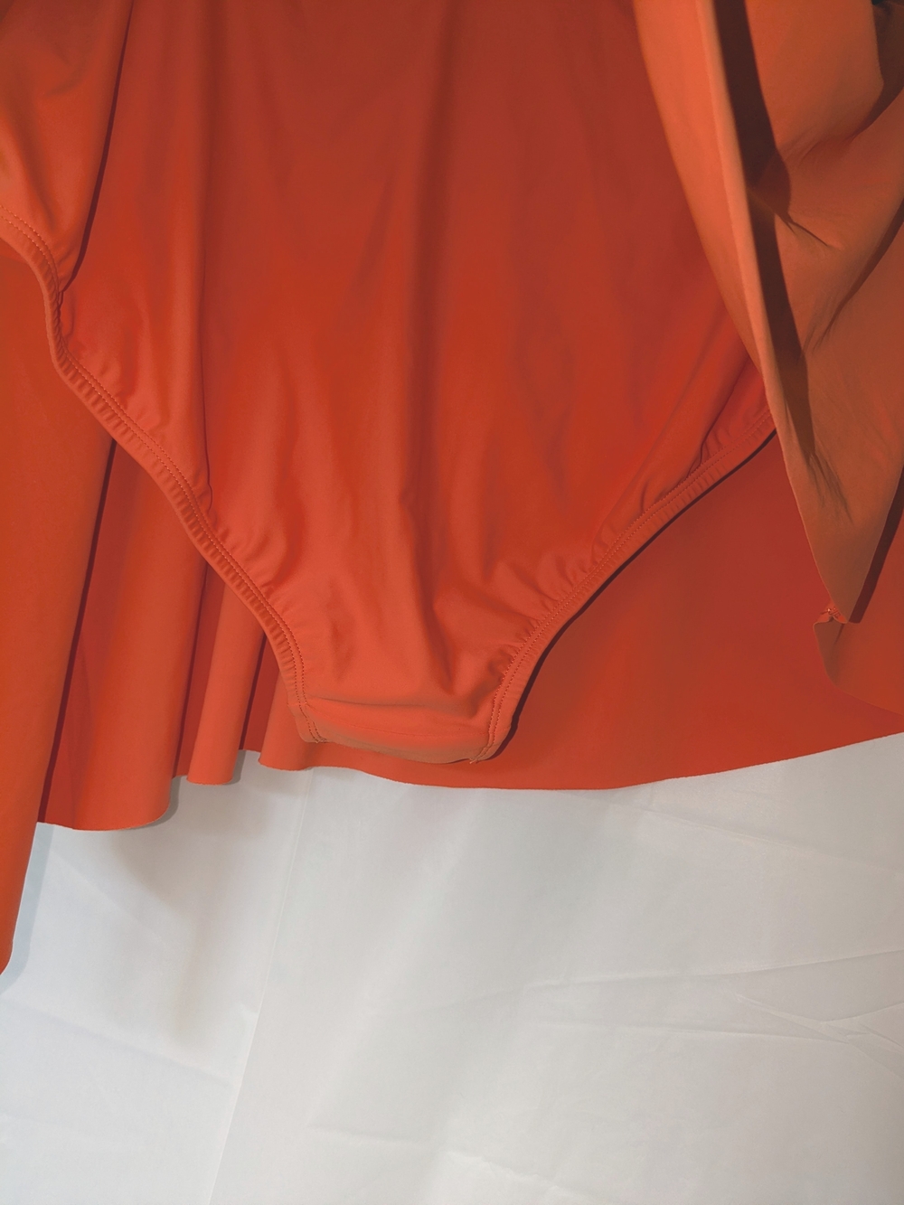 torrid One-Shoulder Ruffle Swim 2 Piece Crop Top in Orange - Picture 8 of 10